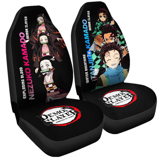 Demon Slayer Car Seat Covers Tanjiro And Nezuko Kamado Seat Covers