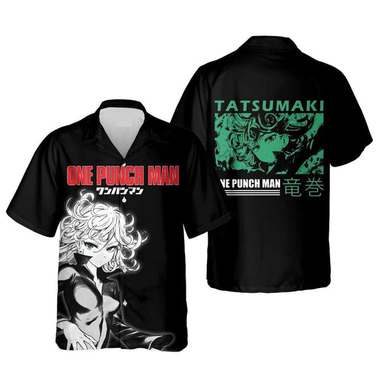 One Punch Man Hawaii Shirt Tatsumaki S Glass Hero Aloha Shirt Black Unisex