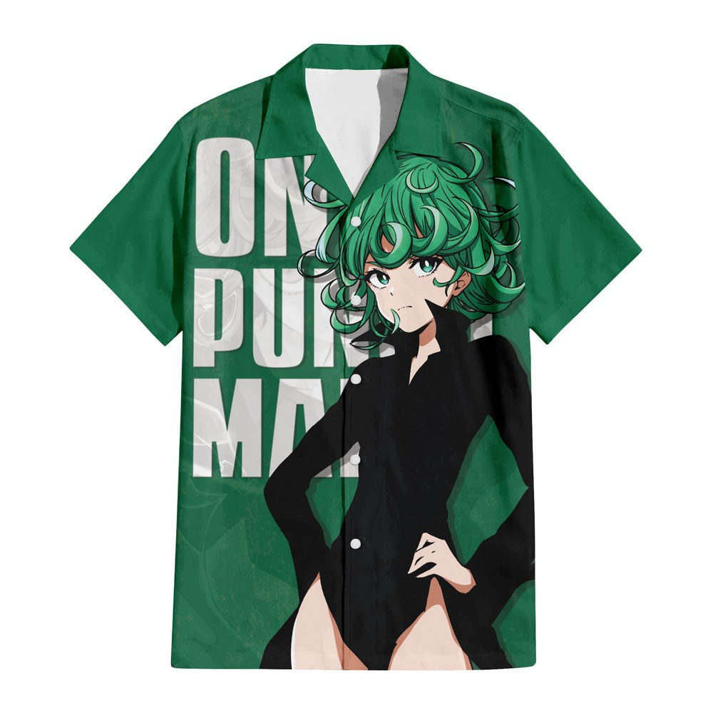 One Punch Man Hawaii Shirt Tatsumaki Second Rank S Glass Hero Aloha Shirt Green Unisex