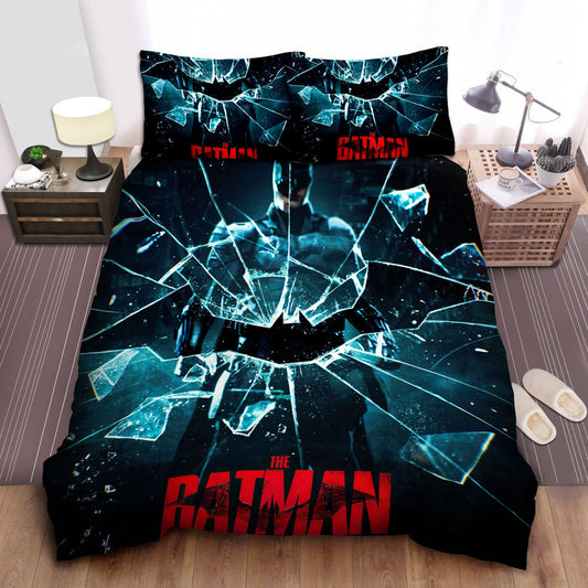 Batman Bedding Set DC The Batman Broken Glasses Duvet Covers Black Blue Unique Gift