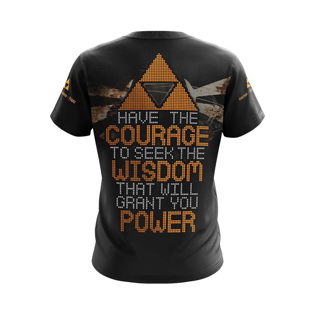 The Legend Of Zelda Hoodie Power Wisdom Courage T-shirt Black Unisex