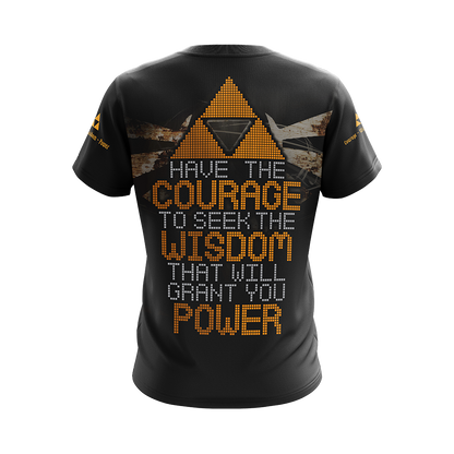 The Legend Of Zelda Hoodie Power Wisdom Courage T-shirt Black Unisex