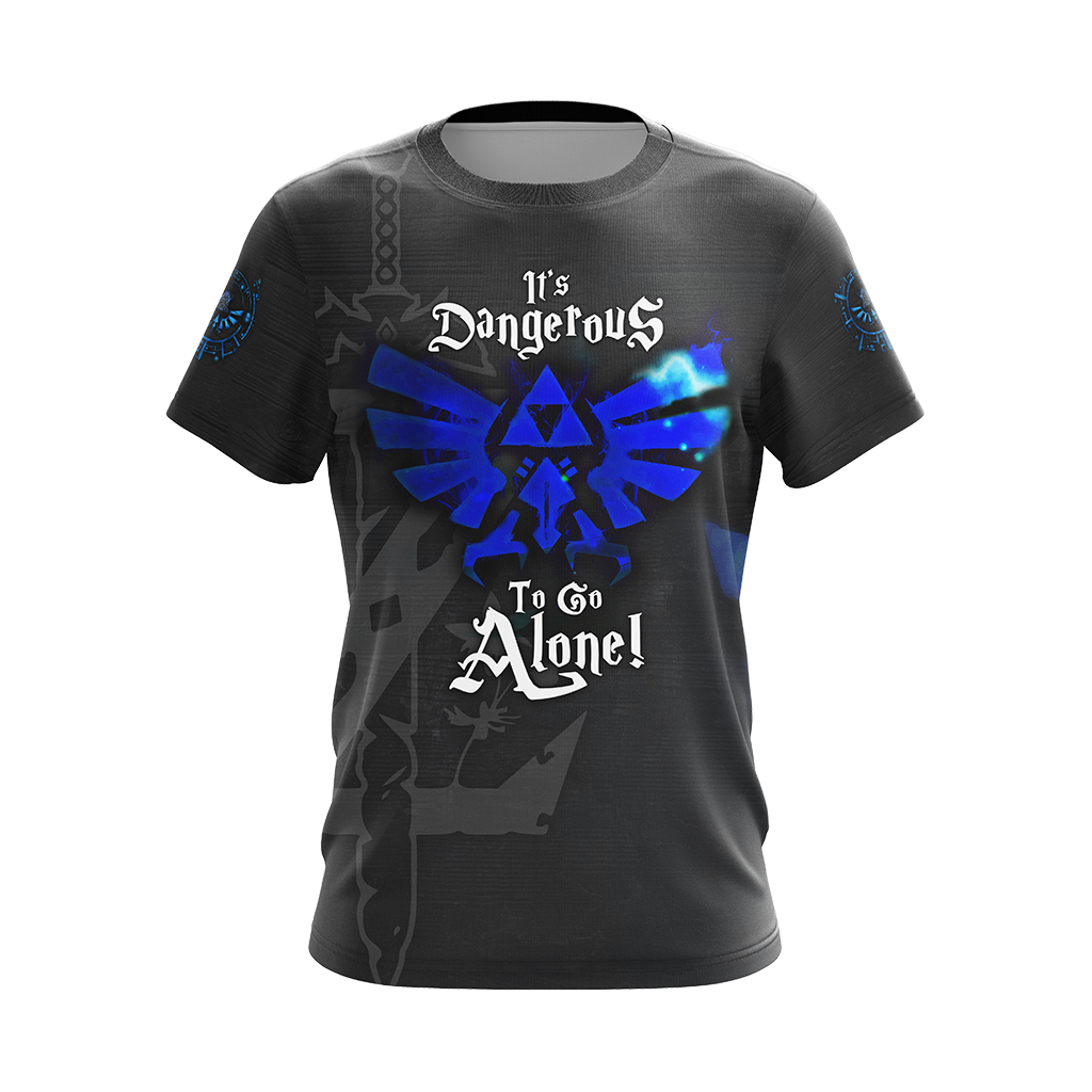 The Legend Of Zelda Hoodie It's Dangerous To Go Alone T-shirt Black Blue Unisex