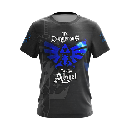 The Legend Of Zelda Hoodie It's Dangerous To Go Alone T-shirt Black Blue Unisex