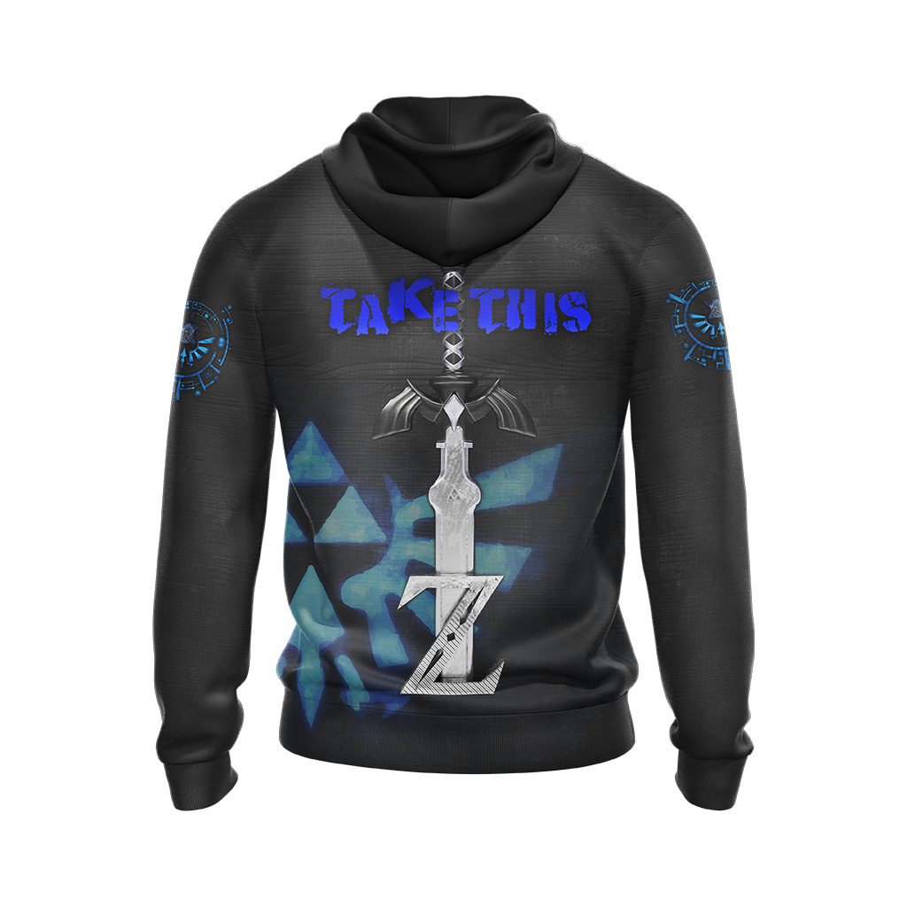 The Legend Of Zelda Hoodie It's Dangerous To Go Alone T-shirt Black Blue Unisex