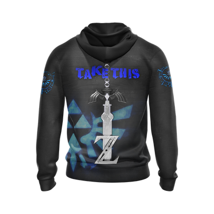 The Legend Of Zelda Hoodie It's Dangerous To Go Alone T-shirt Black Blue Unisex