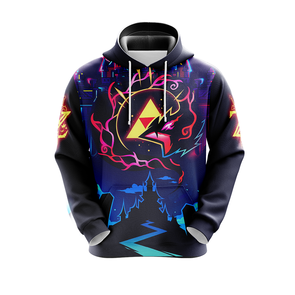 The Legend Of Zelda Hoodie Link And Dragon Castle T-shirt Colorful Unisex