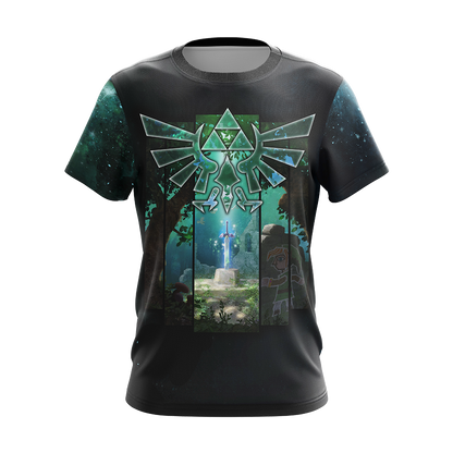 The Legend Of Zelda Hoodie The Master Sword Graphic T-shirt Black Unisex