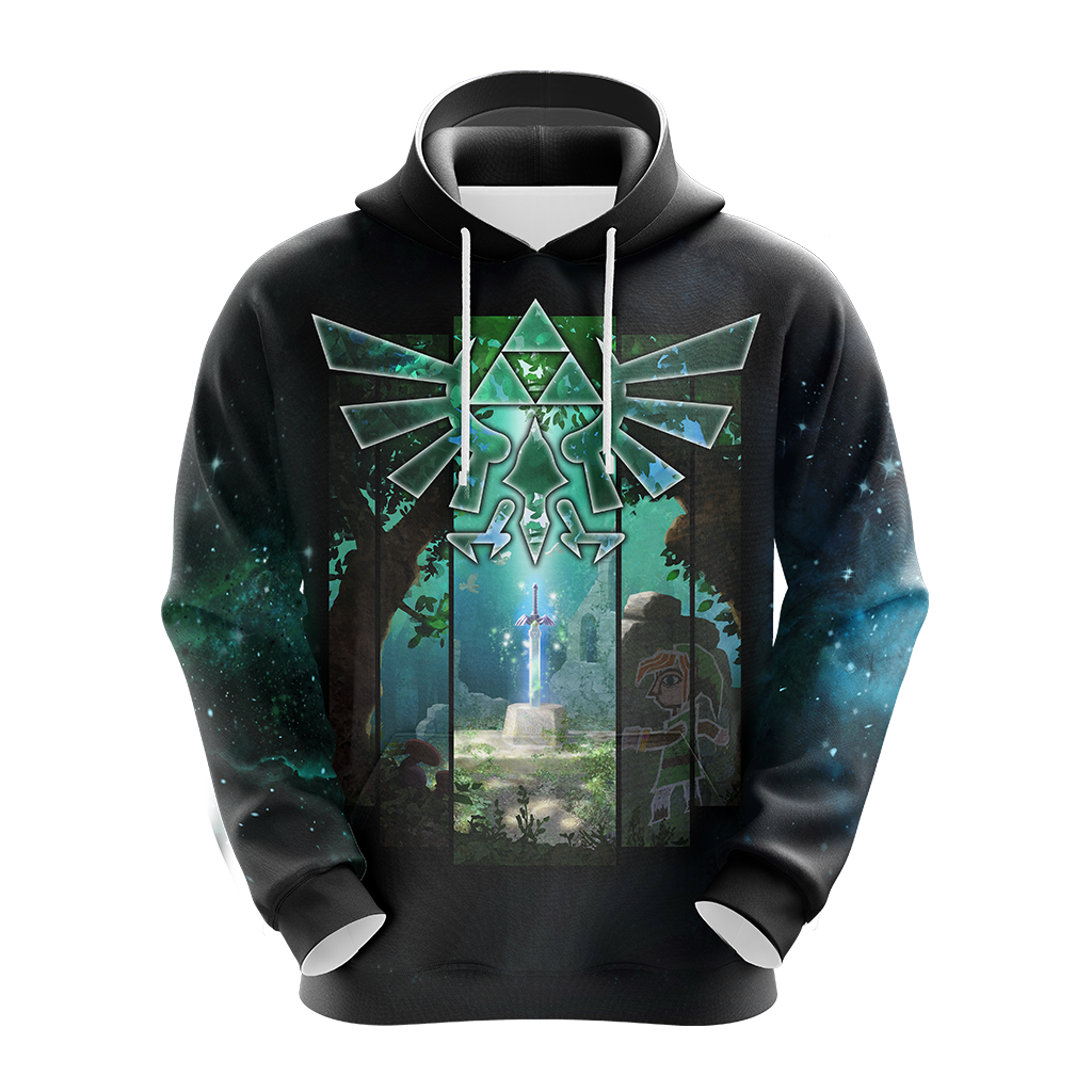 The Legend Of Zelda Hoodie The Master Sword Graphic T-shirt Black Unisex