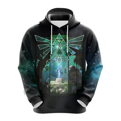 The Legend Of Zelda Hoodie The Master Sword Graphic T-shirt Black Unisex