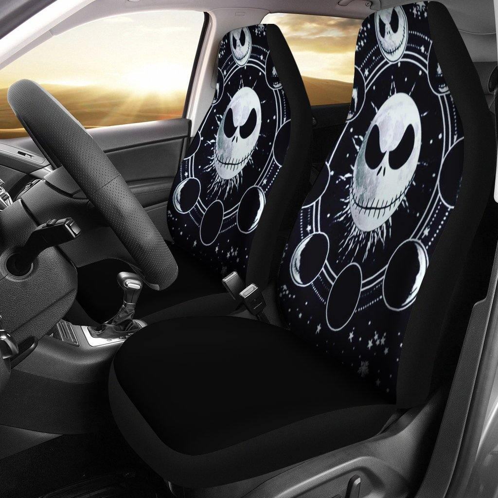 TNBC Car Seat Covers Jack Skellington Moon Graphic Seat Covers