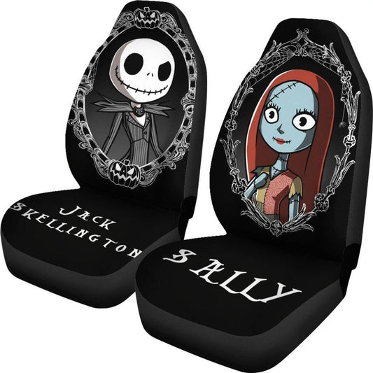 TNBC Car Seat Covers Jack Sally Artwork Chibi Cute Seat Covers