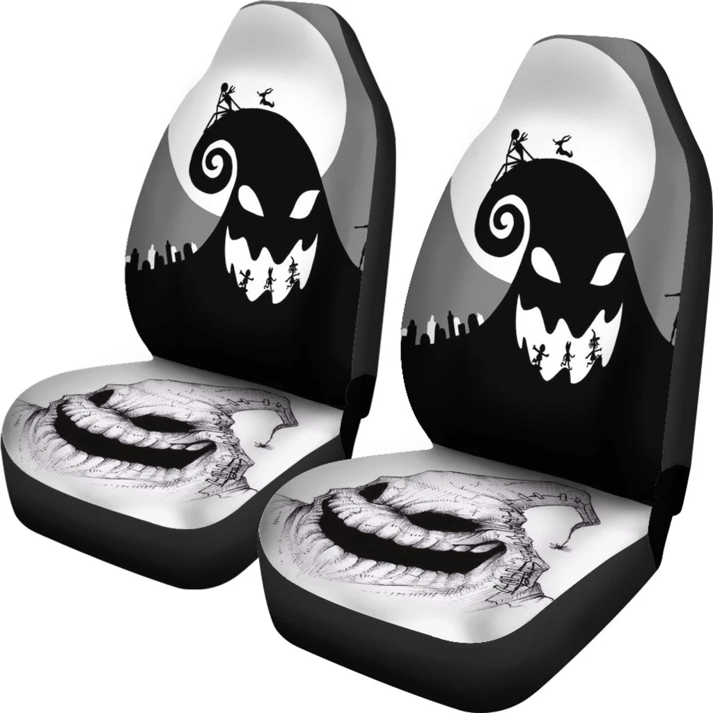 TNBC Car Seat Covers Oogie Boogie Hill Silhouette Seat Covers