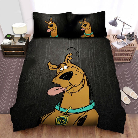 Scooby Doo Bedding Set Scooby-Doo Drawing Graphic Duvet Covers Black Unique Gift
