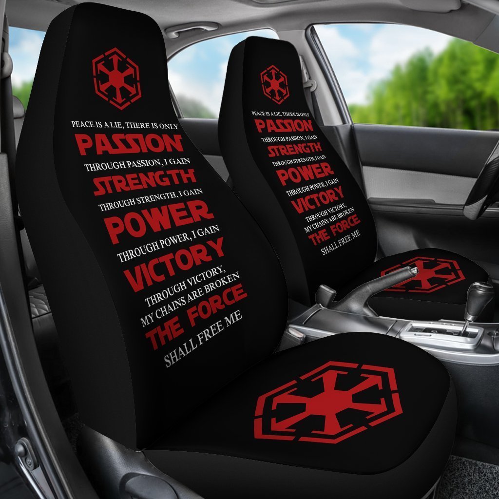 SW Car Seat Covers Passion Strength Power Victory The Force Seat Covers