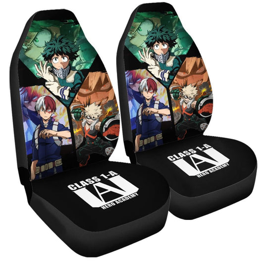 My Hero Academia Car Seat Covers Three Musketeers Deku Shoto Bakugou Seat Covers