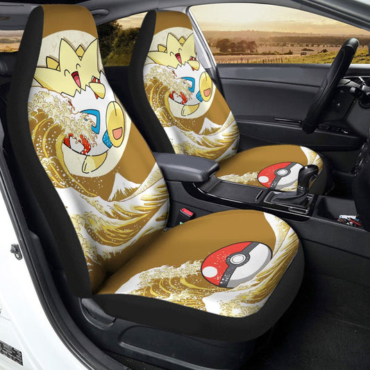 PKM Car Seat Covers PKM Togepi With Great Wave Seat Covers Yellow