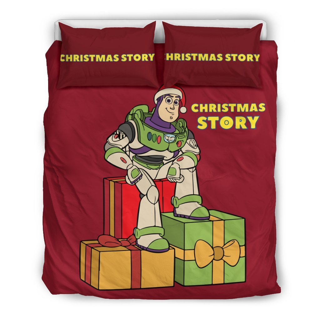 Toy Story Bedding Set DN Buzz Lightyear Christmas Story Duvet Covers Red Unique Gift