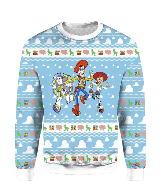 Toy Story Sweatshirt Woody Buzz And Jessie Graphic Sweatshirt Blue Unisex