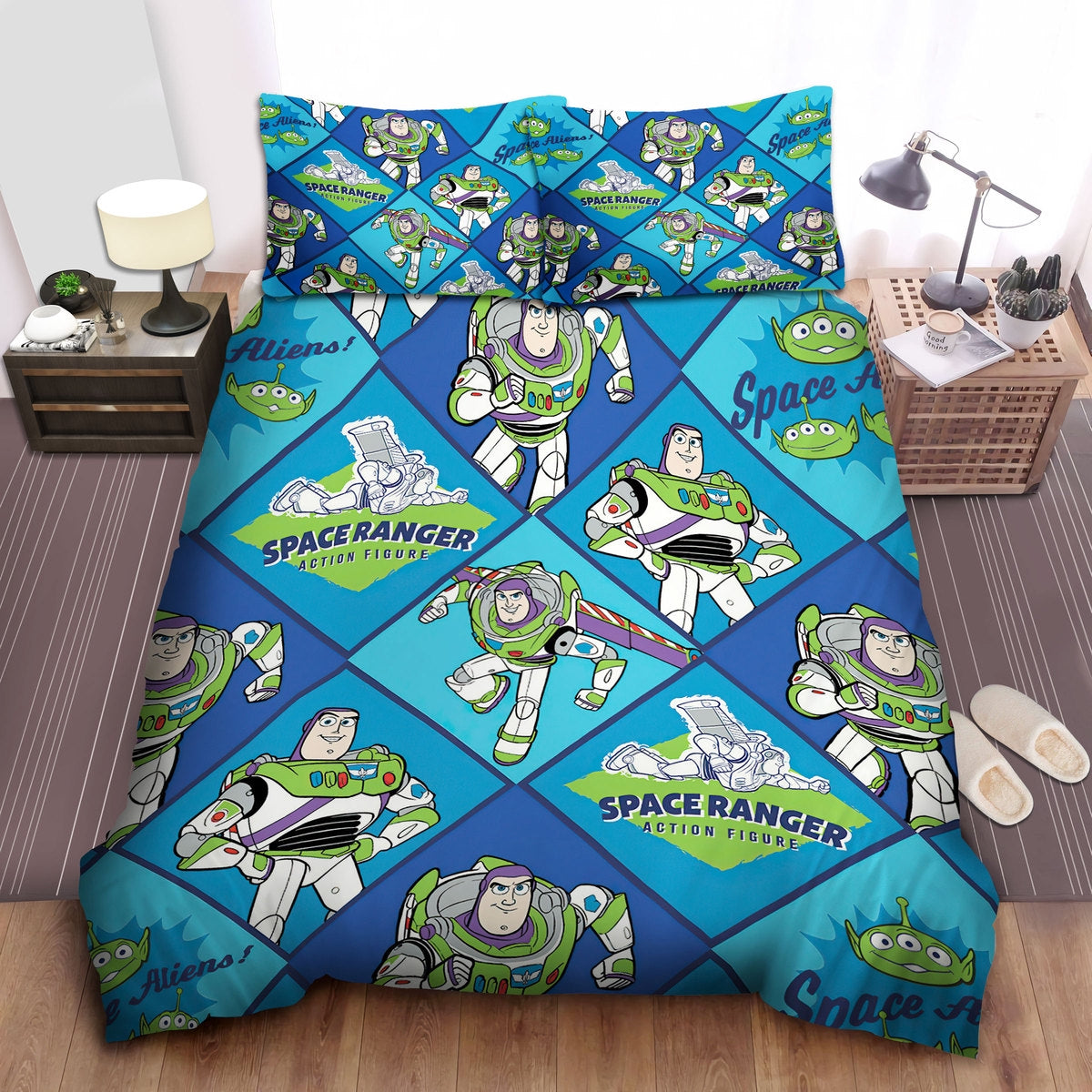 Toy Story Bedding Set DN Space Ranger Buzz Lightyear Duvet Covers Blue Unique Gift