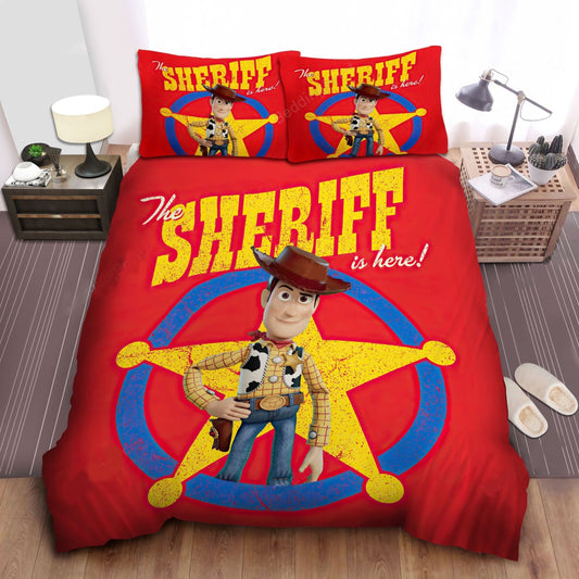 Toy Story Bedding Set DN Woody The Sheriff Is Here Duvet Covers Red Unique Gift