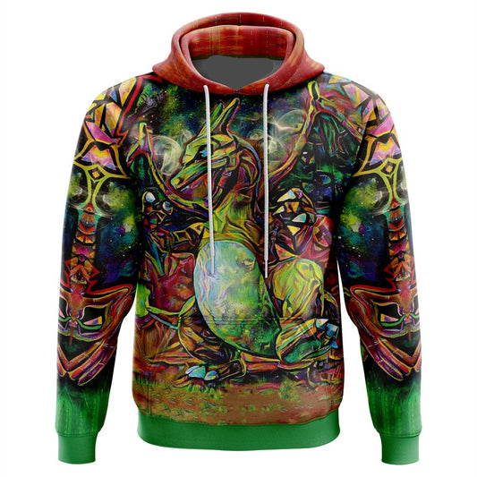 PKM Hoodie Charizard Water Color Style Hoodie Colorful Unisex