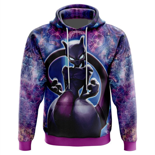 PKM Hoodie PKM Cosmic Mewtwo Graphic Hoodie Purple Unisex