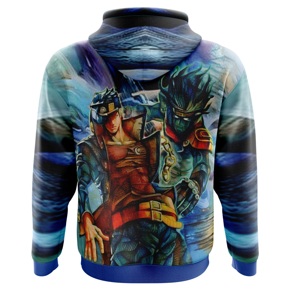 JoJo's Bizarre Adventure Hoodie Jotaro Kujo Star Platinum Hoodie Colorful Unisex