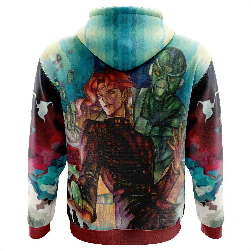 JoJo's Bizarre Adventure Hoodie Kakyoin Hierophant Character Hoodie Colorful Unisex