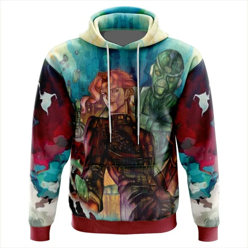 JoJo's Bizarre Adventure Hoodie Kakyoin Hierophant Character Hoodie Colorful Unisex