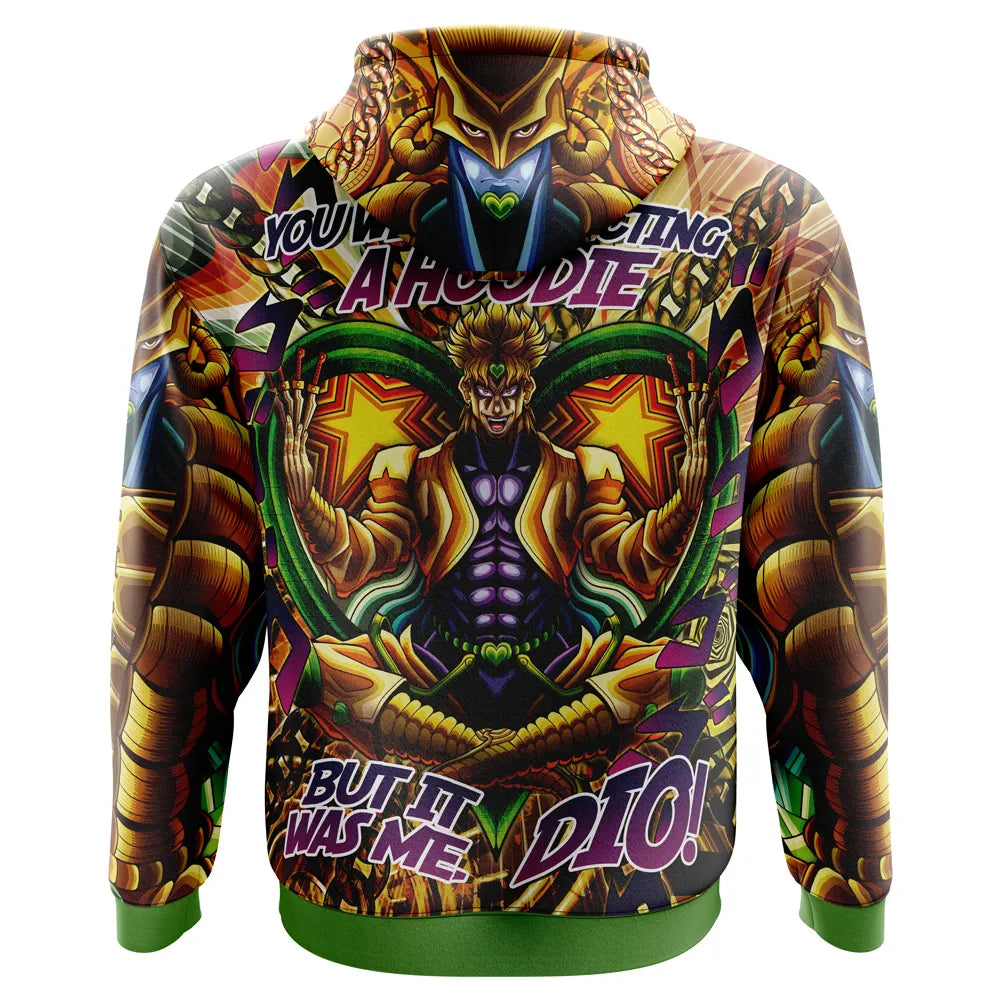 JoJo's Bizarre Adventure Hoodie Medidating Dio It Was Me Hoodie Colorful Unisex