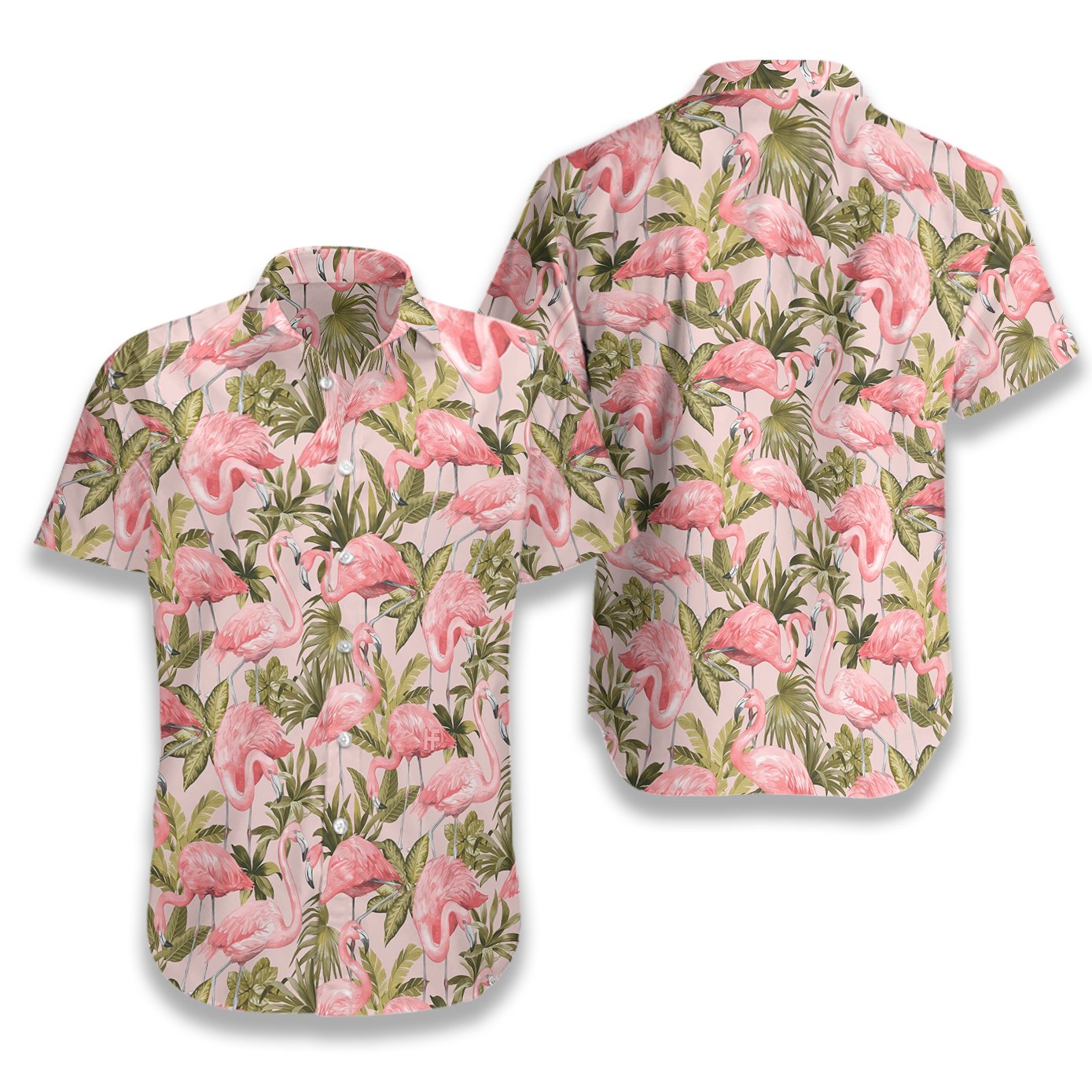 Unifinz Flamingo Aloha Shirt Pink Aloha Shirt Flamingo Forest Pattern Hawaiian Shirt Flamingo Hawaii Shirt 2024