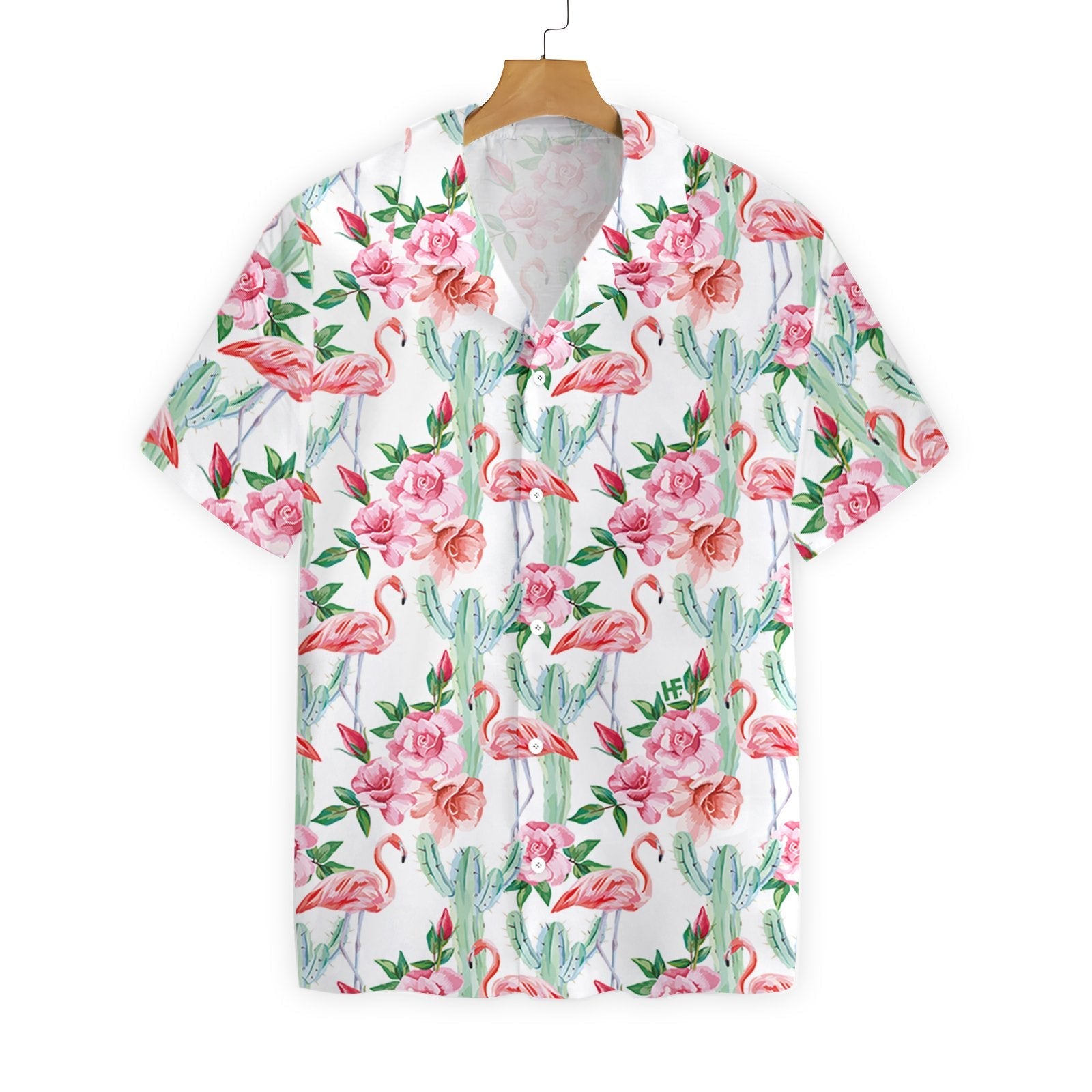 Unifinz Flamingo Aloha Shirt White Flamingo Cactus Hawaiian Shirt Flamingo Hawai Shirt 2022