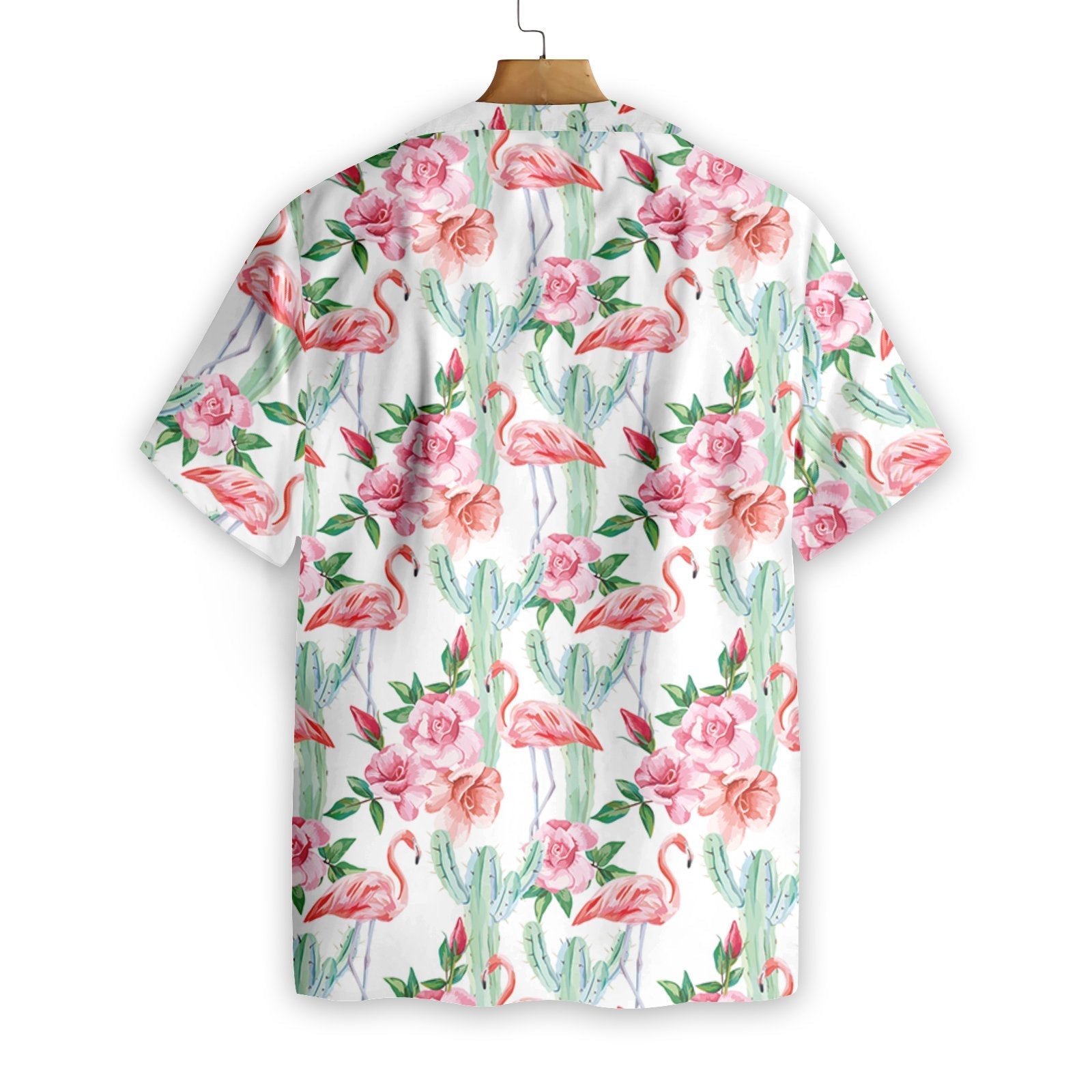 Unifinz Flamingo Aloha Shirt White Flamingo Cactus Hawaiian Shirt Flamingo Hawai Shirt 2023