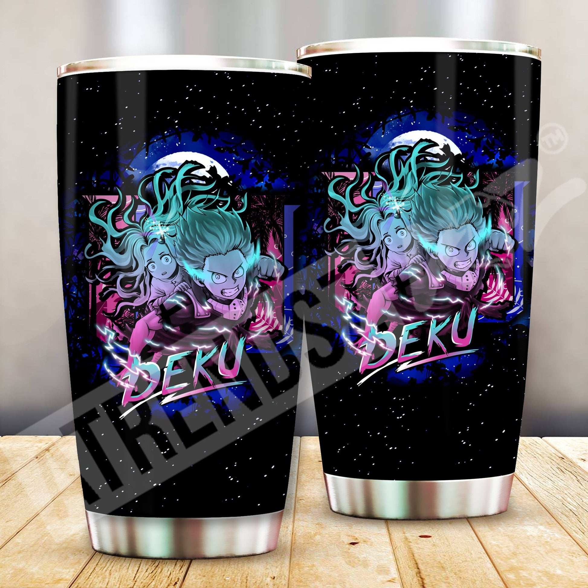  My Hero Academia Tumbler Deku Piggyback Eri Black Galaxy Tumbler Cup