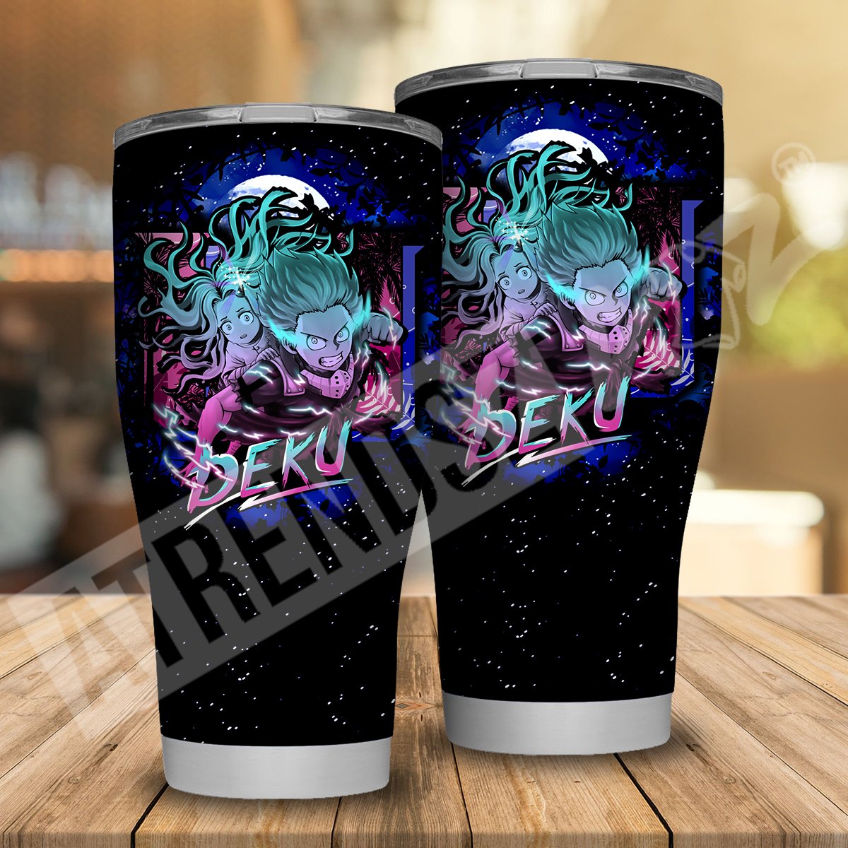  My Hero Academia Tumbler Deku Piggyback Eri Black Galaxy Tumbler Cup