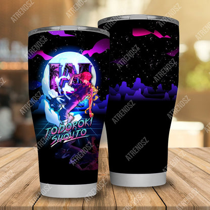  My Hero Academia Tumbler Todoroki Shouto Pink Black My Hero Academia Logo Tumbler Cup