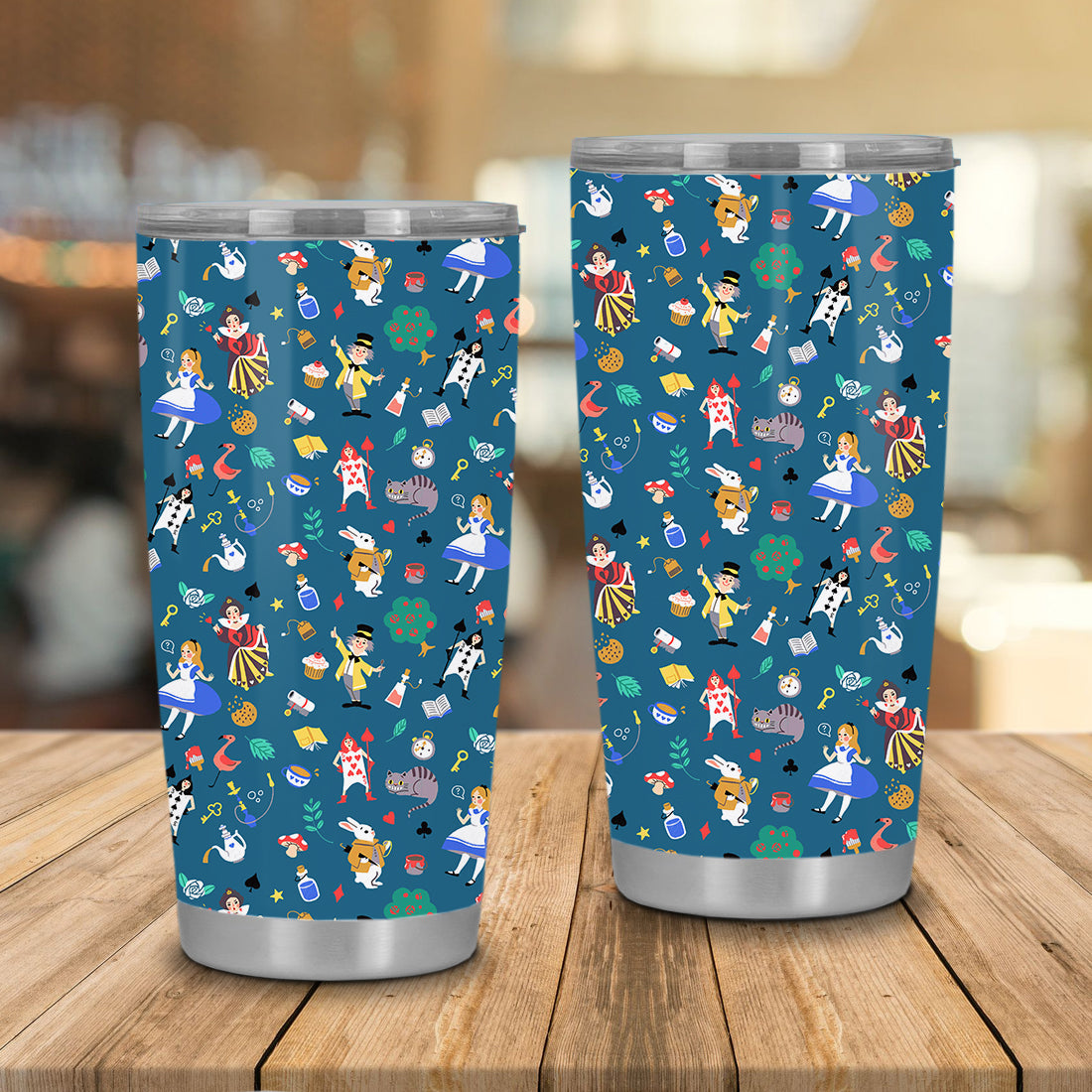 Unifinz Alice In Wonderlands Tumbler Alice Pattern Tumbler Cup Cute Alice In Wonderlands Travel Mug 2022