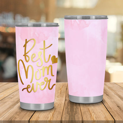 Unifinz Mother Tumbler 20 oz Mother Tumbler Cups Best Mom Ever Sublimation Tumbler Pink Golden Mothers Day Gift 2023