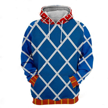 JoJo's Bizarre Adventure Hoodie Guido Mista Suit Costume Hoodie Blue Unisex