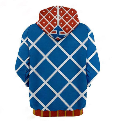 JoJo's Bizarre Adventure Hoodie Guido Mista Suit Costume Hoodie Blue Unisex