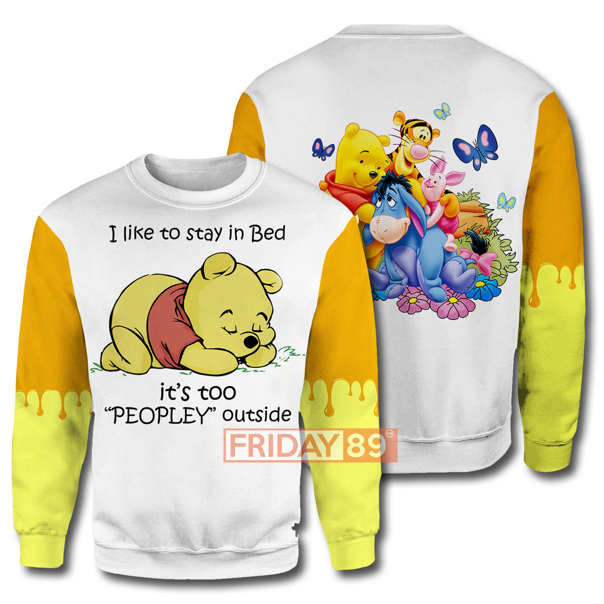 Unifinz DN WTP T-shirt I Like To Stay In Bed - Pooh Bear T-shirt Amazing DN WTP Hoodie Sweater Tank 2024