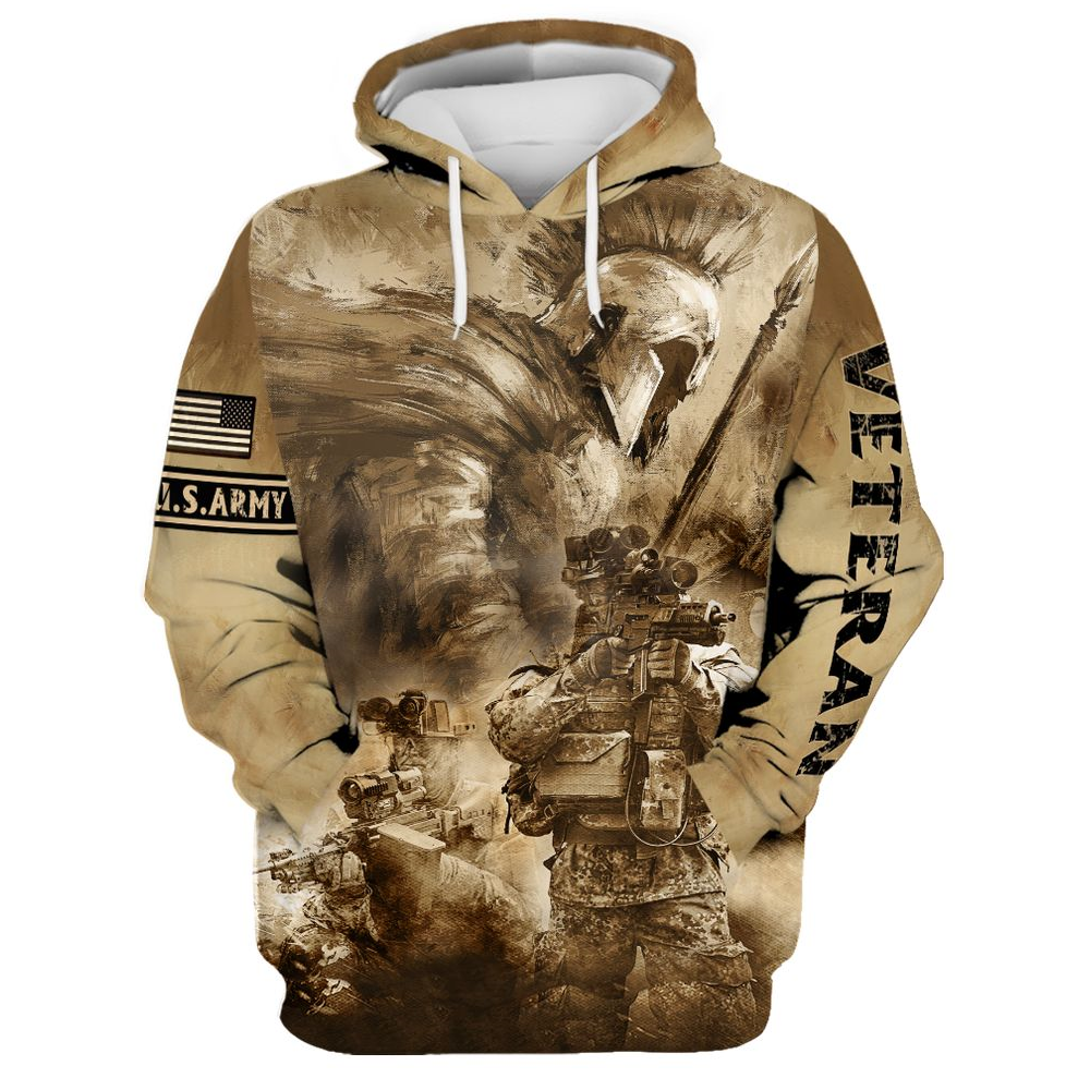 Unifinz US Army Veteran Hoodie Knight And Soldiers High Quality T-shirt Army Hoodie Apparel 2022