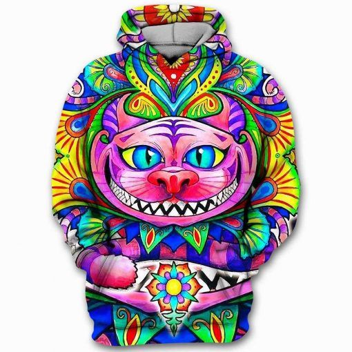 AIW Hoodie Alice Cheshire Cat In Wonderland Hoodie Colorful Unisex