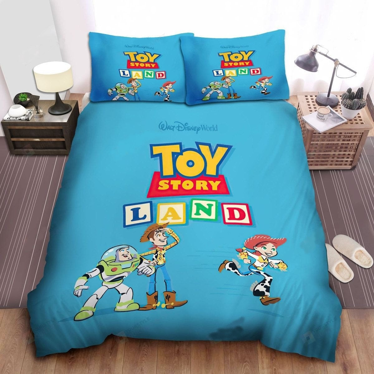 Toy Story Bedding Set DN Toy Story Characters Land On Duvet Covers Blue Unique Gift