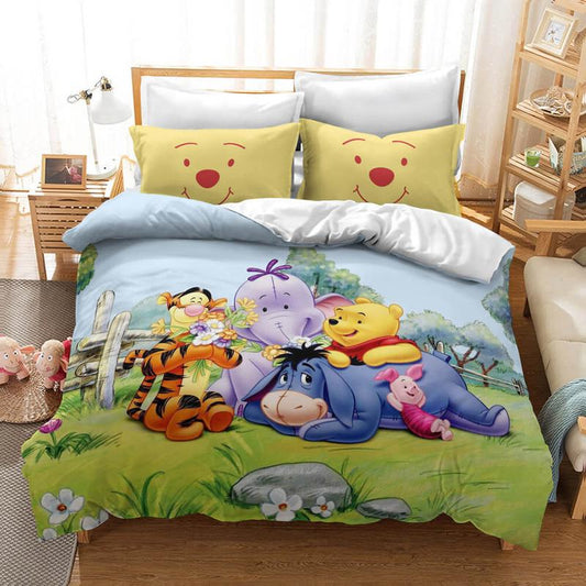 WTP Bedding Set DN Pooh Heffalump Eeyore Tigger Duvet Covers Colorful Unique Gift