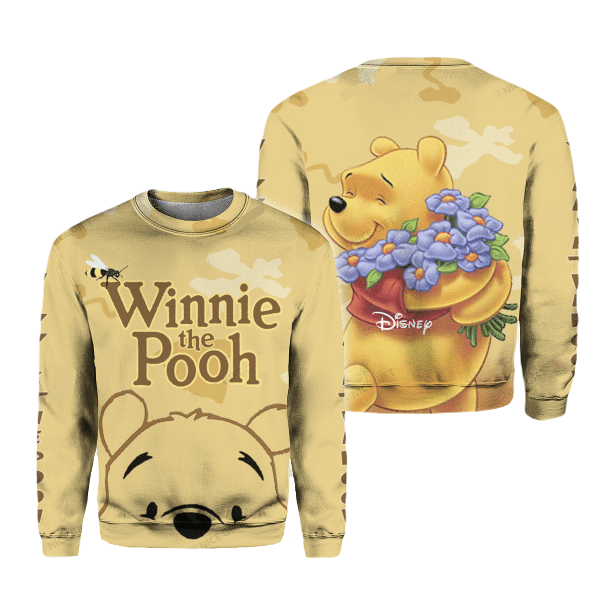 Winnie The Pooh Sweatshirt Winnie The Pooh Vintage Sweatshirt Yellow Unisex