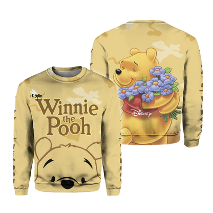 Winnie The Pooh Sweatshirt Winnie The Pooh Vintage Sweatshirt Yellow Unisex