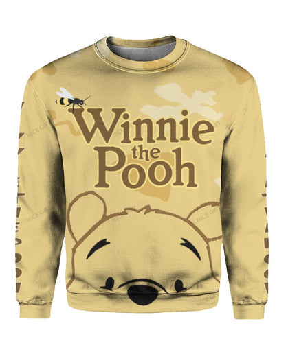 Winnie The Pooh Sweatshirt Winnie The Pooh Vintage Sweatshirt Yellow Unisex