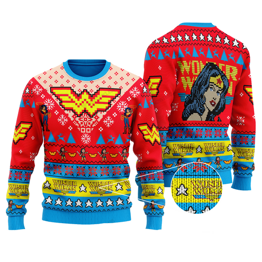 Wonder Woman Sweatshirt Wonder Woman Vintage Comic Sweatshirt Colorful Unisex